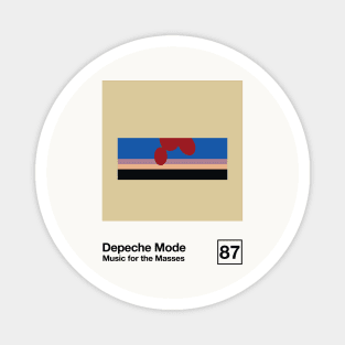 Music For The Masses / Minimalist Graphic Design Artwork Magnet